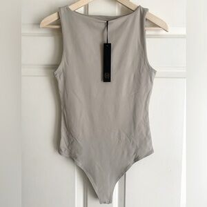 House of Harlow 1960 All-Day Contour Bodysuit Light Gray Size S NWT